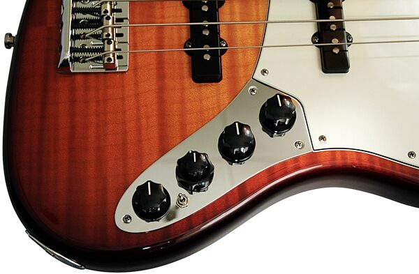 Fender Select Active Jazz Electric Bass, Rosewood Fingerboard with Case, Closeup View 8