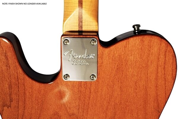 Fender Select Carved Top Telecaster SH Electric Guitar, Rosewood Fingerboard w/ Case, Neck Closeup