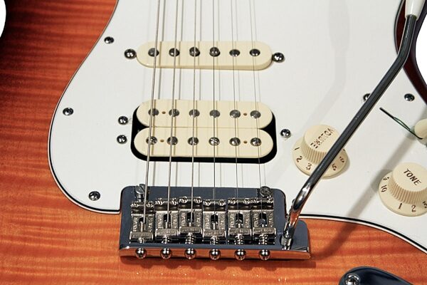 Fender Select Stratocaster HSS Electric Guitar, Rosewood Fingerboard with Case, Closeup View 10