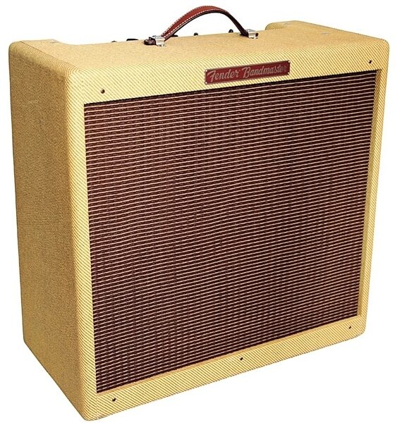 Fender '57 Bandmaster Tweed Guitar Combo Amplifier (26 Watts, 3x10"), Closeup View 2