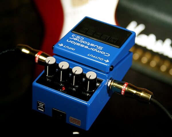 Boss CS-3 Compression Sustainer Pedal, New, Application Shot Back