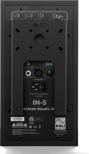 Kali Audio IN-5-C 3-Way Powered Studio Monitor, With Adapter Plate for Ceiling and Wall Mounts, Action Position Back