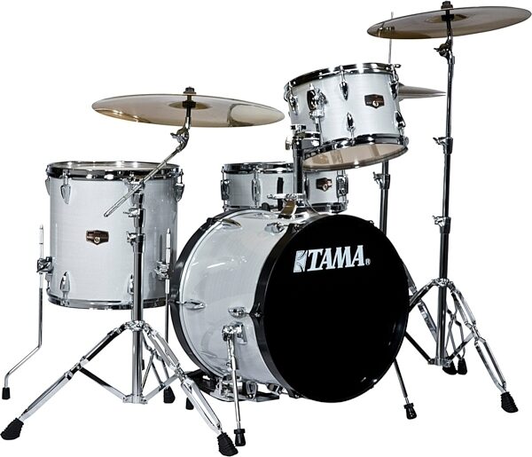 Tama IP48RS Imperialstar Bop Drum Shell Kit, 4-Piece, Hairline White Silver
