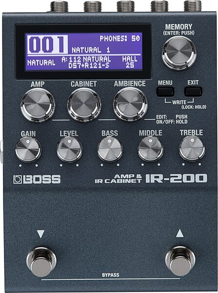 Boss IR-200 Amp and Cabinet Processor Pedal, Warehouse Resealed, Action Position Back