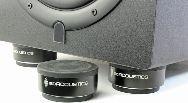 IsoAcoustics ISO-PUCK Vibration Isolators for Studio Monitors and Amps, 2-Pack, Detail Front