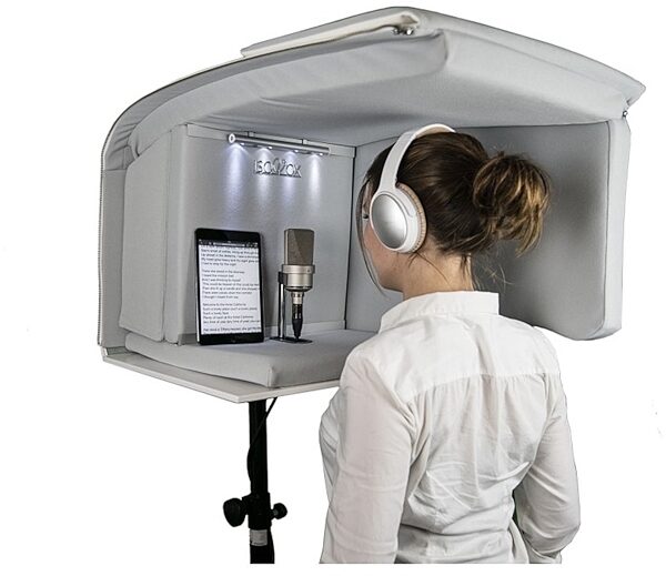 IsoVox 2 VocalStudio Mobile Vocal Isolation Booth, White, Main