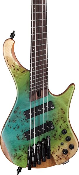 Ibanez EHB1505SMS Bass Workshop Electric Bass (with Gig Bag), Ocean Inlet Flat, Open Box (Good), Main with all components Front