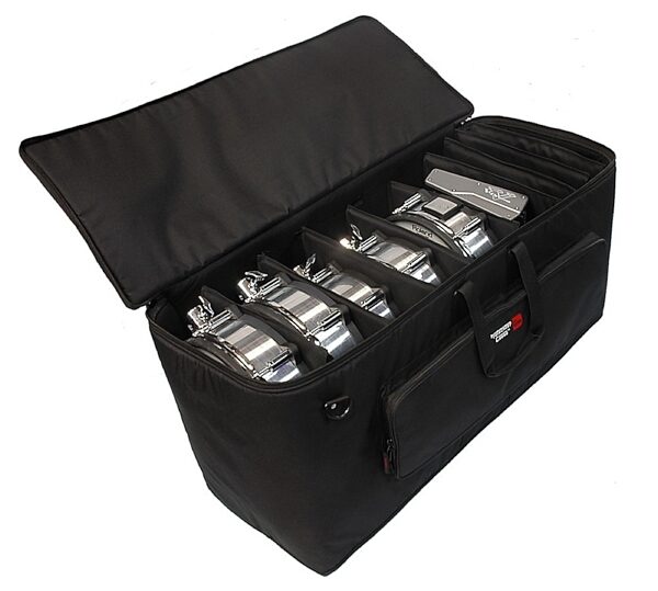 Gator Rolling Electronic Drum Kit Bag, 36x16 Inch, GP-EKIT3616-BW, Open