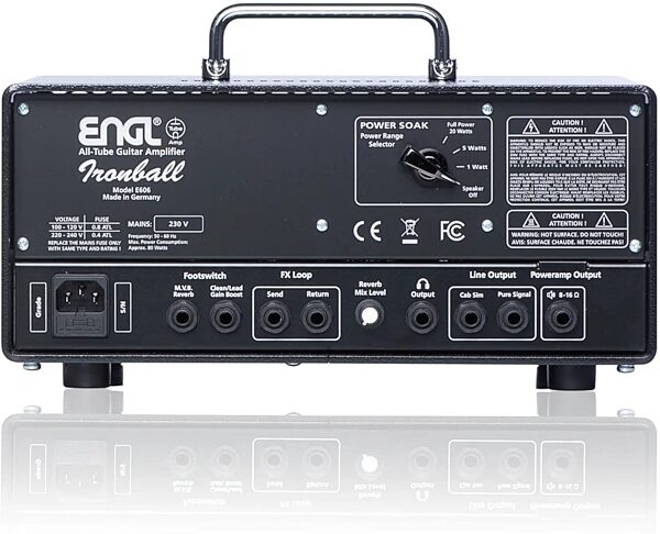 ENGL E606 Ironball Guitar Amplifier Head (20 Watts), New, Main Back