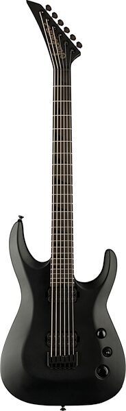 Jackson Limited Edition PP XT Soloist SLAT HT6 Baritone Electric Guitar (with Gig Bag), Black, Action Position Front