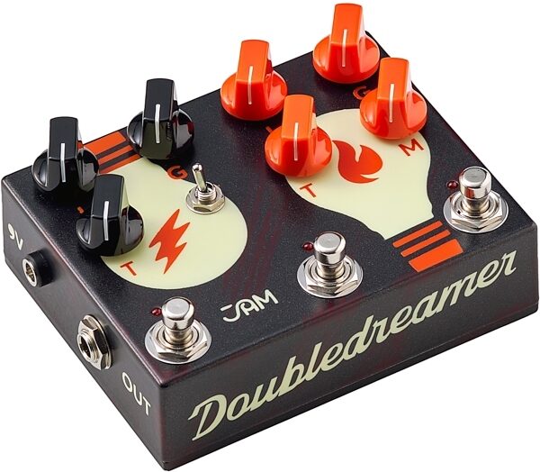 JAM Pedals Double Dreamer Dual Overdrive Pedal, Blemished, Action Position Side