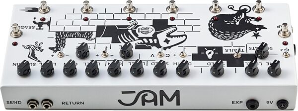 JAM Pedals Pink Flow Multi-Effect Pedal, New, Action Position Back