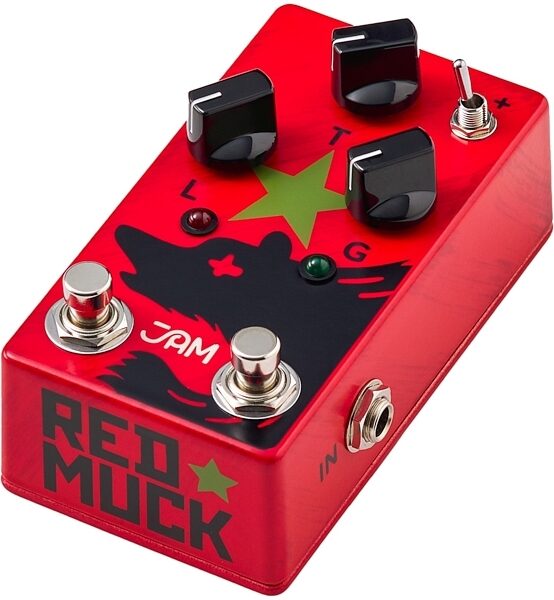 JAM Pedals Red Muck Fuzz Distortion Pedal with Boost, Action Position Side