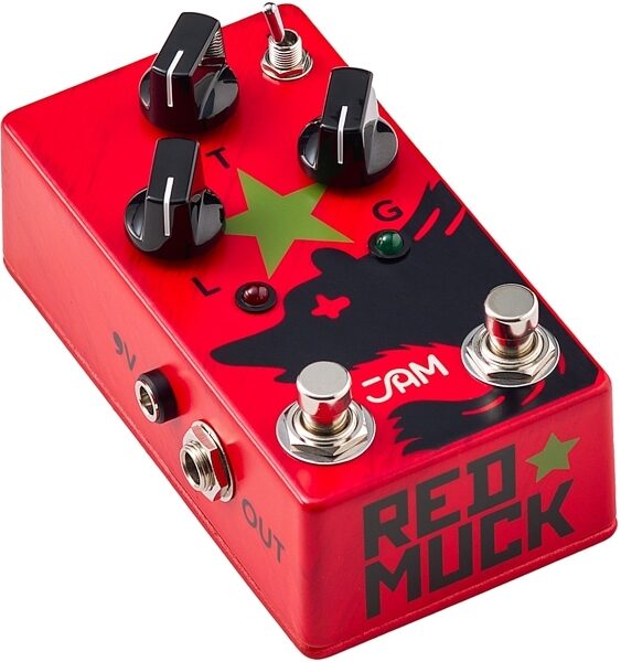 JAM Pedals Red Muck Fuzz Distortion Pedal with Boost, Action Position Side