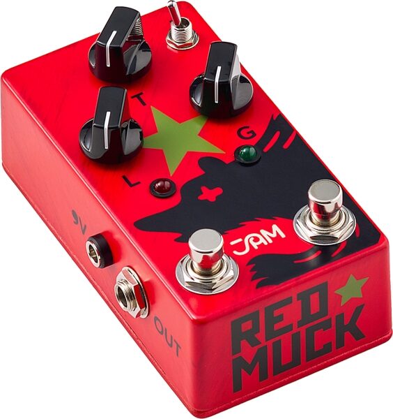 JAM Pedals Red Muck Fuzz Distortion Pedal with Boost, Action Position Back