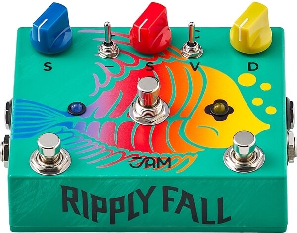 JAM Pedals RipplyFall Chorus Vibrato Phaser Pedal, New, Action Position Side
