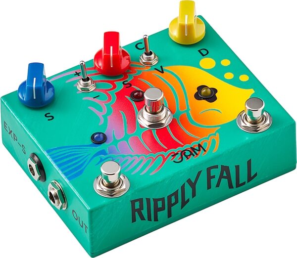 JAM Pedals RipplyFall Chorus Vibrato Phaser Pedal, New, Action Position Back
