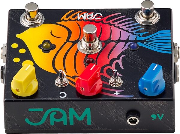 JAM Pedals RipplyFall Bass Chorus Vibrato Phaser Pedal, Action Position Back