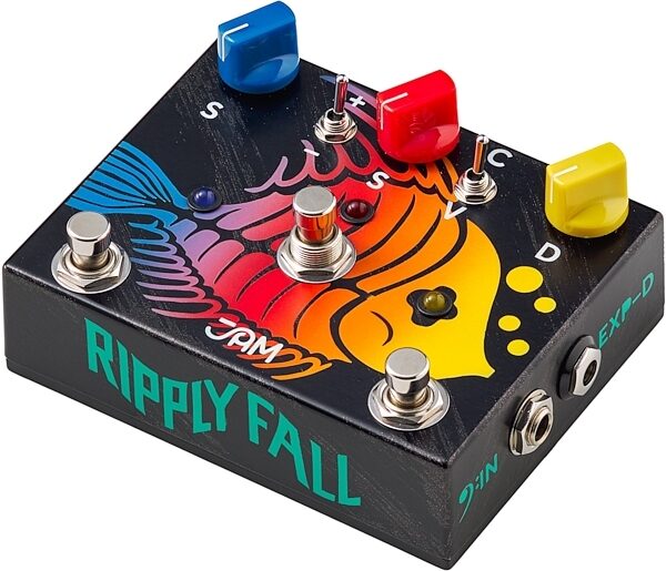 JAM Pedals RipplyFall Bass Chorus Vibrato Phaser Pedal, Action Position Side
