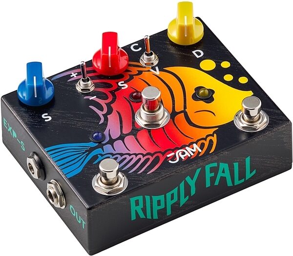 JAM Pedals RipplyFall Bass Chorus Vibrato Phaser Pedal, Action Position Side