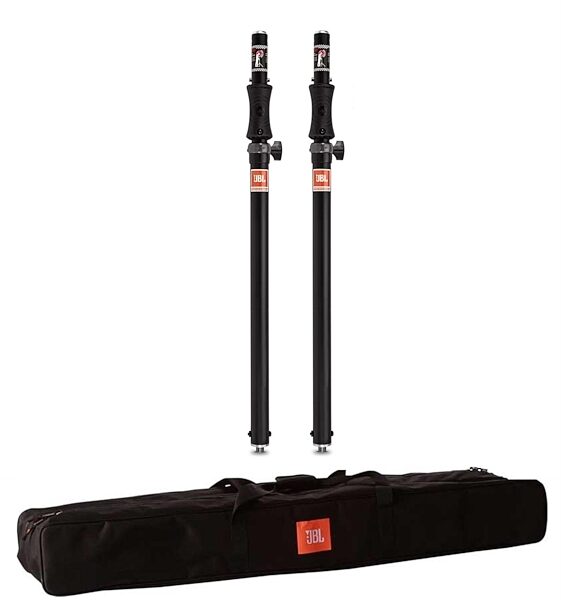 JBL POLE-GA Gas Assist Adjustable Speaker Pole, Pair, with JBL Deluxe Speaker Pole Stand Bag, Main