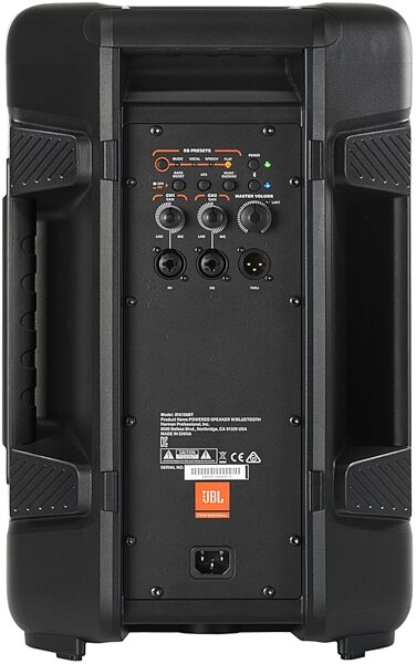JBL IRX108BT Portable Powered Loudspeaker (1x8"), Pair, Rear