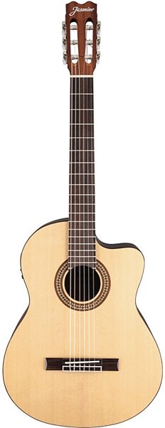 Jasmine JC-25CE Classical Cutaway Acoustic-Electric Guitar, Main