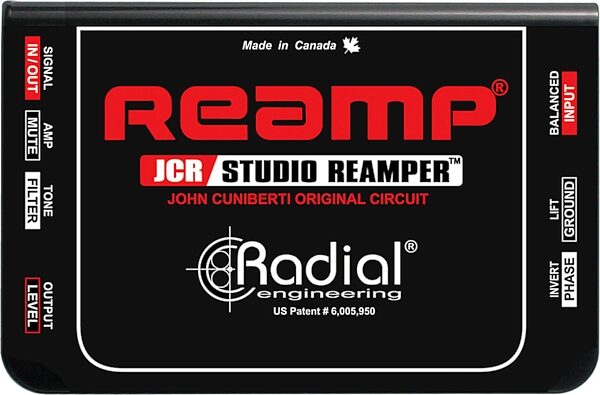 Radial Reamp JCR Studio Reamper, New, Action Position Back