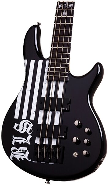 Schecter John JD Deservio BLS Electric Bass, Distressed Flag, Distressed Flag - Body
