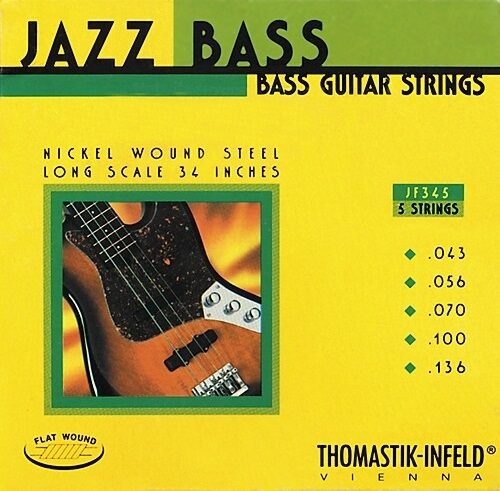 Thomastik-Infeld Flatwound 5-String Electric Bass Strings, 43-136, JF345, Main
