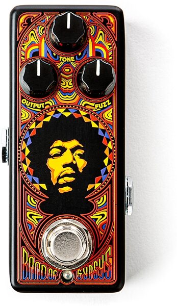 Dunlop Jimi Hendrix Band of Gypsys Fuzz Mini Pedal, Action Position Back