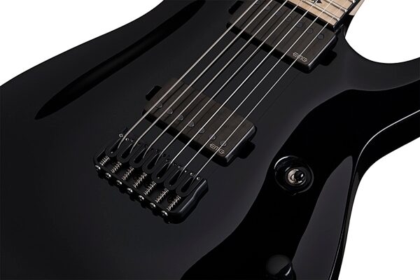 Schecter Jeff Loomis JL7 Electric Guitar, Black - Bridge