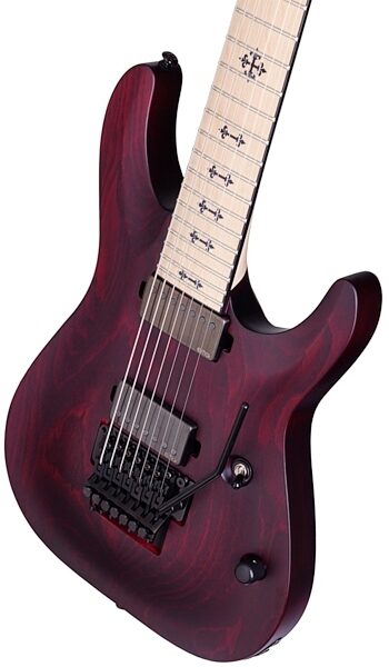 Schecter Jeff Loomis JL7FR Electric Guitar with Floyd Rose Tremolo, Vampyre Red Stain - Body Top