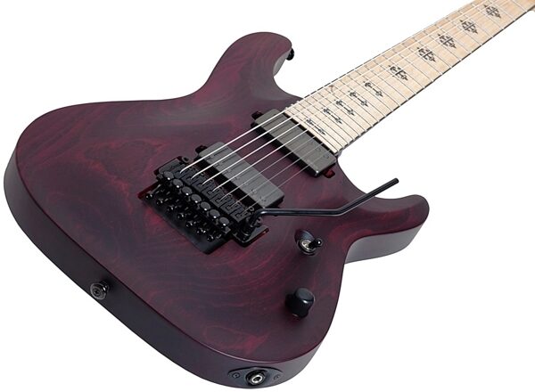Schecter Jeff Loomis JL7FR Electric Guitar with Floyd Rose Tremolo, Vampyre Red Stain - Bottom