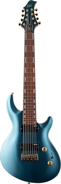 ESP LTD Javier Reyes JR208 Electric Guitar, 8-String, Pelham Blue, Action Position Back