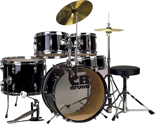 CB Drums JRX55 Junior 5-Piece Kit Package, Black