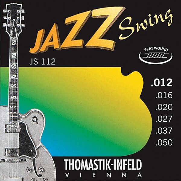 Thomastik-Infeld Jazz Swing Flatwound Electric Guitar Strings, 12-50, JS112, Heavy, Main