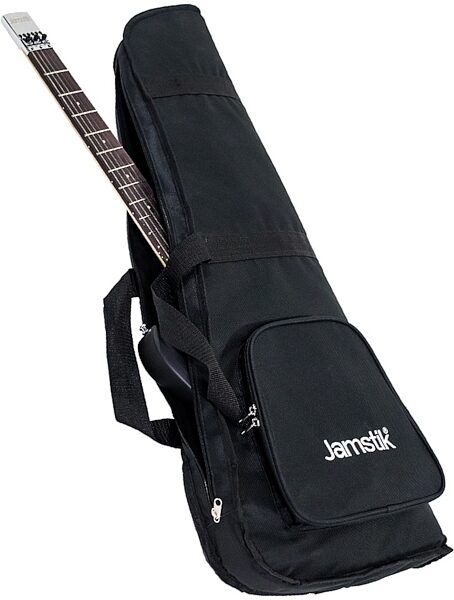 Jamstik Studio MIDI Electric Guitar (with Gig Bag), Black, Main with all components Front