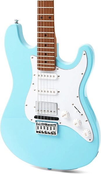 Jamstik Studio MIDI Electric Guitar (with Gig Bag), Baby Blue, Blemished, Action Position Back