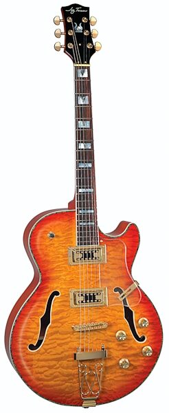 Jay Turser JT155 Hollow-Body Jazz Electric Guitar, Amber