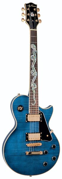 Jay Turser JT200 Serpent Electric Guitar, Transparent Blue