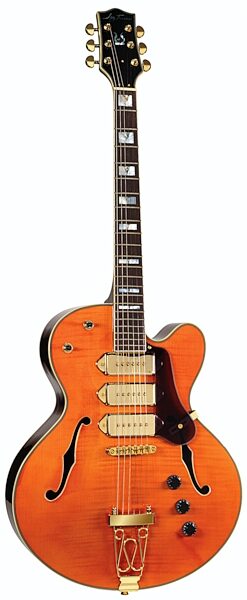 Jay Turser SM Hollow-Body Jazz Electric Guitar, Orange