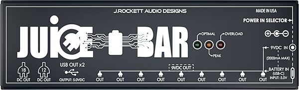 J Rockett Audio Devices Juice Bar Power Distributor, New, Action Position Back