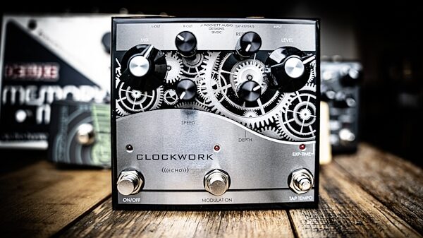J. Rockett Audio Clockwork Echo Pedal, New, Detail Front
