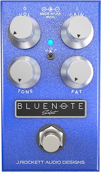 J Rockett Audio Blue Note Pro Overdrive Pedal, New, Action Position Back