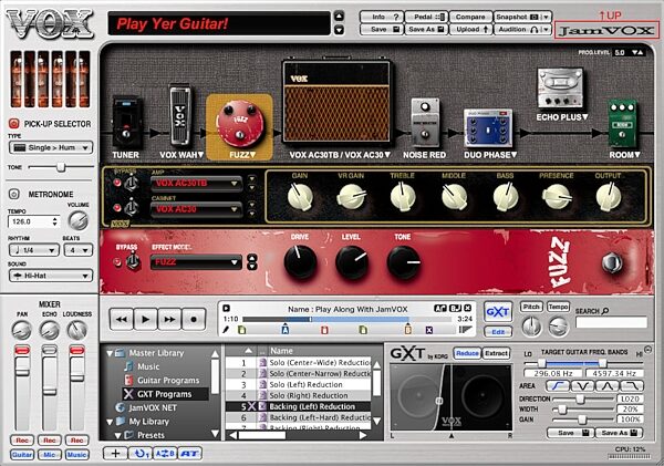Vox JamVOX Hardware/Software Modeling Audio Interface, Software