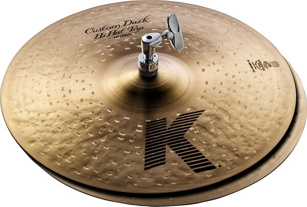 Zildjian K Custom Dark Hi-Hat Cymbals, 14 inch, Action Position Back