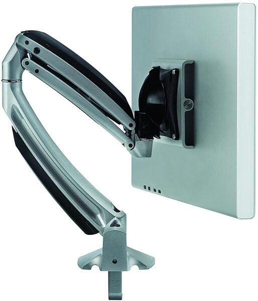 Chief Kontour K1D100 Dynamic Single Monitor Desk Clamp Mount, Silver In Use