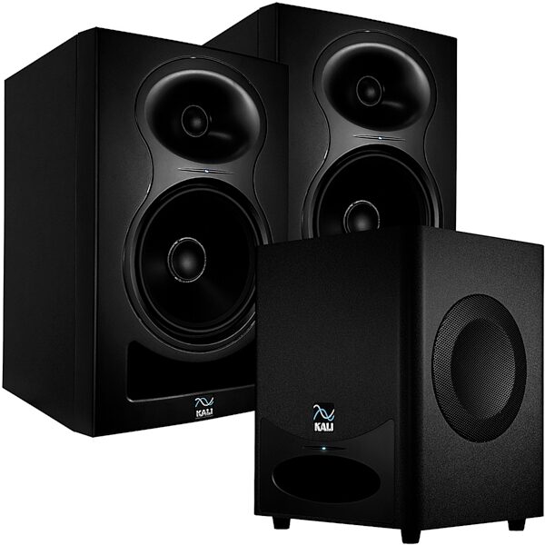 Kali Audio LP-8 V2 Powered Studio Monitor, Black, Pair, with WS-6.2 Subwoofer, pack