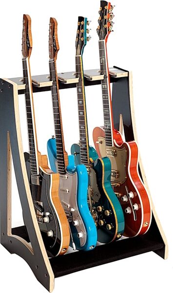 DRS Racks Alpha4 Black Guitar Rack (4-Space), Black, Action Position Back